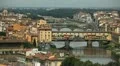Aerial View of Florence, Italy, The Ponte Vecchio (Old Bridge), Arno River HD Footage
