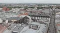 Aerial View of Florianska Street, St. Florian's Gate, Church of St. Florian HD Footage