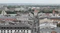 Aerial View of Florianska Street, St. Florian's Gate, Church of St. Florian HD Footage