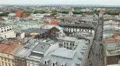 Aerial View of Florianska Street, St. Florian's Gate, Church of St. Florian HD Footage