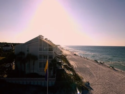 Aerial view of the Florida Beach Coast Ocean Stock Footage 70816797