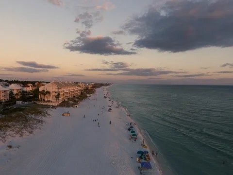 Aerial view of the Florida Beach Coast Ocean Vídeo Stock 70839944