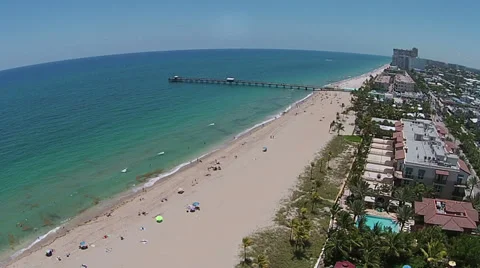 Aerial view of Florida beach Stock Footage 39251776