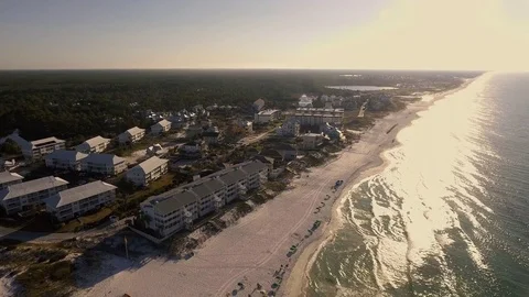 Aerial view of the Florida Beach Stock Footage 70859014