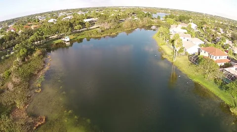 Aerial view of Florida lake Stock Footage 45106513