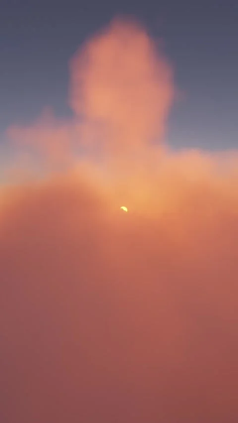 Aerial View Flying above the Clouds of L'Anse aux Meadows National Historic Site Vídeo Stock 284489610