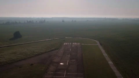 Aerial view of flying helicopter Stock Footage 130438468
