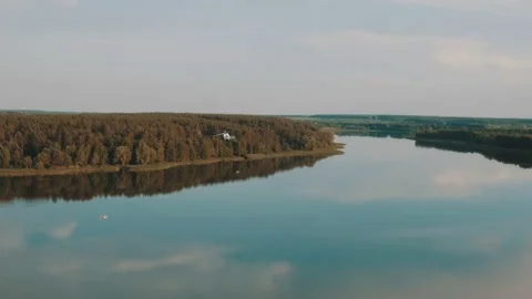 Aerial view of flying helicopter Stock Footage 130439692