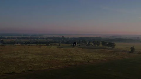 Aerial view of flying helicopter Stock Footage 130486466