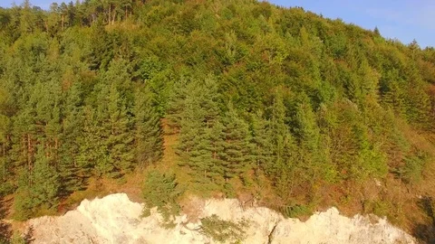 Aerial View. Flying over the beautiful mountain and beautiful forest. Aeria.. Stock Footage 70200081