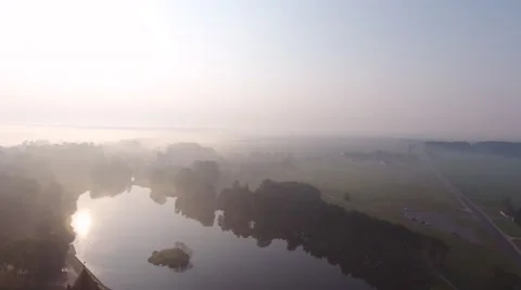 Aerial View. Flying over the castle's old town at sunrise Stock Footage 67809826
