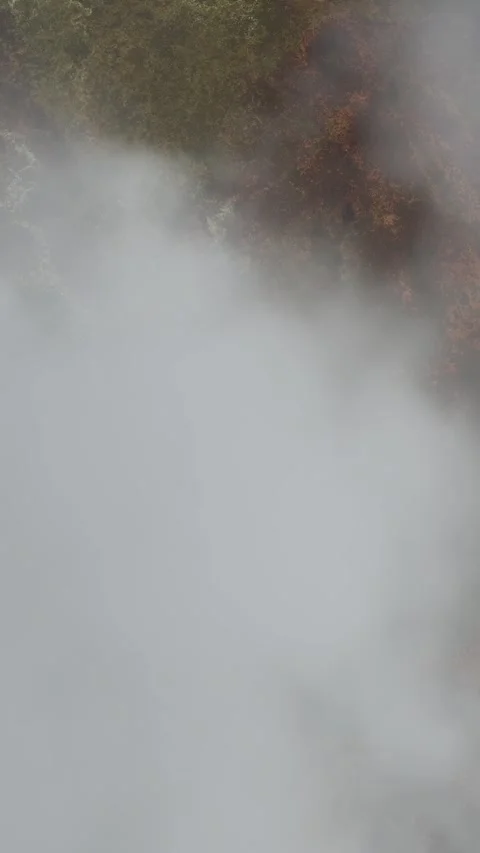 Aerial view flying over the clouds of the Australian desert Video stock 284884556