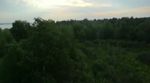 Aerial View: Flying over fields and lakes. Altai. Siberia Stock Footage 11519313
