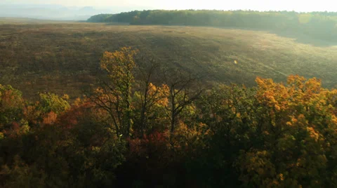 Aerial View: Flying over the fields, near Bakhchisaray, Crimea Stock Footage 36817220