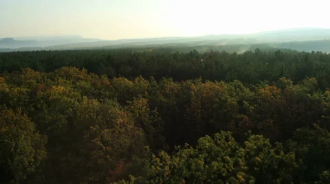 Aerial View: Flying over the forest, near Bakhchisaray, Crimea Stock Footage 36817233