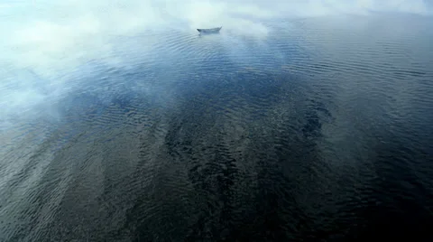 Aerial View. Flying over the mountain lake. Aerial camera shot. Altai, Siberia. Stock Footage 33911969