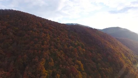 Aerial View. Flying over the mountain Aibga Krasnaya Polyana in Sochi. Stock Footage 71325166