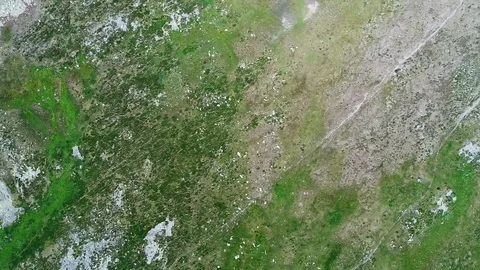 Aerial View. Flying over the Mountain Lake. Altai. Siberia. Karakolsky Lakes Stock Footage 77492522