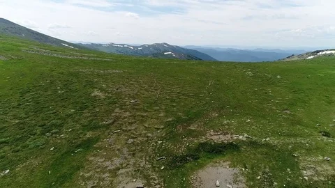 Aerial View. Flying over the Mountain Lake. Altai. Siberia. Karakolsky Lakes. Ph Stock Footage 77902138