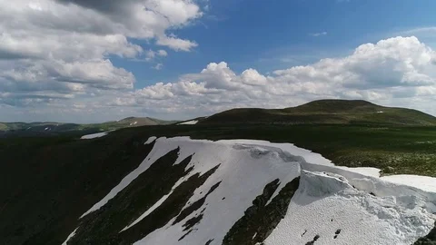 Aerial View. Flying over the Mountain Lake. Altai. Siberia. Karakolsky Lakes. Ph Stock Footage 77902264