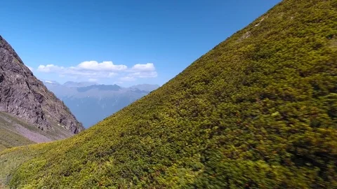 Aerial View. Flying over the mountain Aibga Krasnaya Polyana in Sochi. 動画素材 80247183