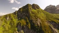 Aerial View. Flying Over The Mountain Aibga Krasnaya Polyana In Sochi. Stock Footage