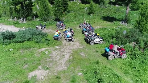 Aerial View. Flying over the Mountain Lake. Altai. Karakolsky Lakes Expedition Stock Footage 80565669