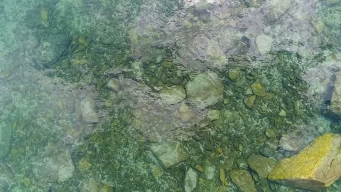 Aerial View. Flying over the Mountain Lake. Altai. Karakolsky Lakes Expedition Stock Footage 81081084