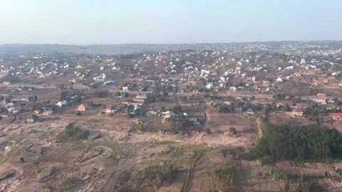 Aerial view flying over Mwanza in Tanzania Stock Footage 341822909