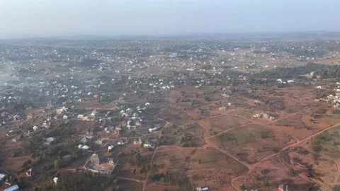 Aerial view flying over Mwanza in Tanzania Stock Footage 341823064