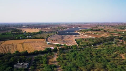 Aerial View. Flying Over The Solar Power Plant With Sun. Solar Panels And Sun Stock Footage 237148217