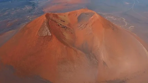 Aerial View. Flying over the volcano red. Kamchatka Stock Footage 73103285