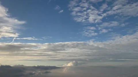 Aerial view flying through the clouds 스톡 동영상 249383700