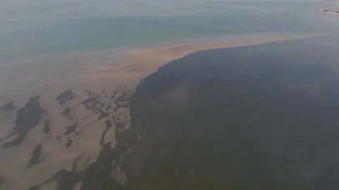Aerial view of the Foce dell’Isonzo lagoon Видео 339728233