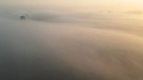 Aerial view of fog clouds and sky Stock Footage 270101977