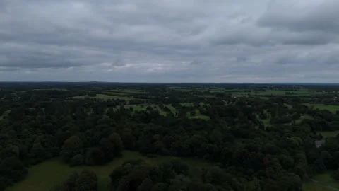 Aerial view of a forest and golf course Video stock 328522933