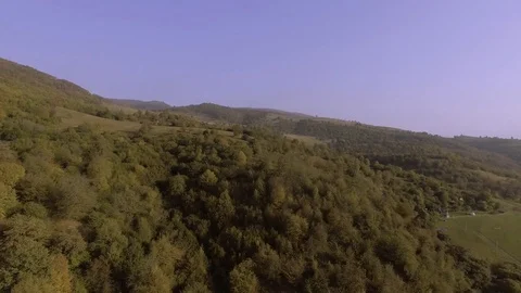 Aerial view of the forest and mountains in Armenia Stock Footage 69894973