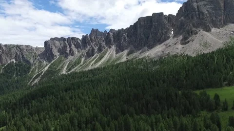 Aerial view of the forest in the Dolomites mountains 動画素材 67456325