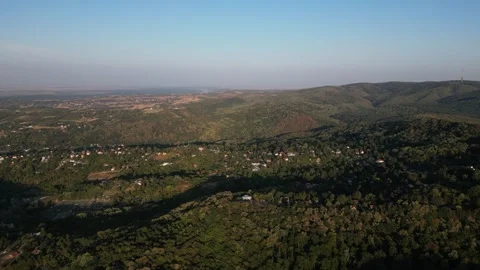 Aerial view of forest Stock Footage 287119437