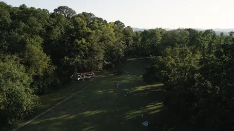 Aerial view of forest Stock Footage 287120907