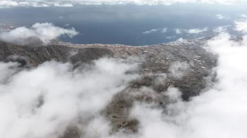 Aerial view of forest surrounding El Teide National Park, Tenerife, Canary Stock Footage 301712602