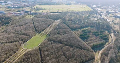 Aerial view of the Forêt de Haye, France. Stock Footage 333106077