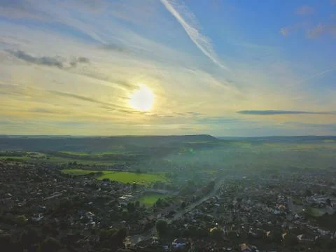 Aerial view of Forge Valley Stock Photos