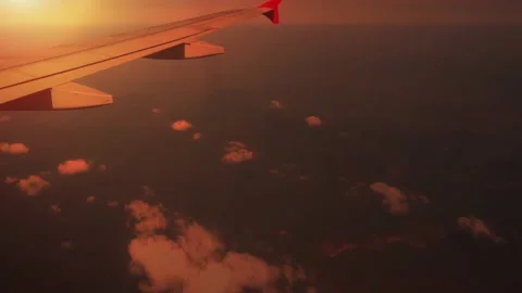 Aerial view form airplane window Stock Footage 132595517