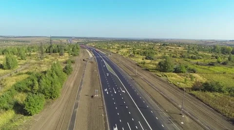 Aerial view of the freeway Vídeos de archivo 42889168