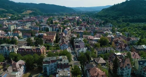 Aerial view of Freiburg Stock Footage 135189503