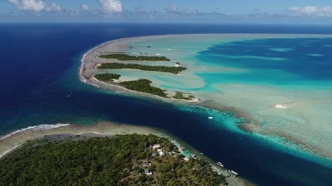 Aerial view of French Polynesia Vidéo 83626853