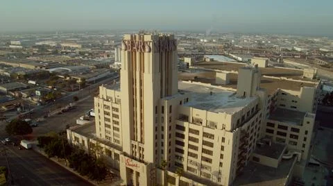Aerial view front of Sears Building on the east side of Downtown Los Angeles Stock Photos