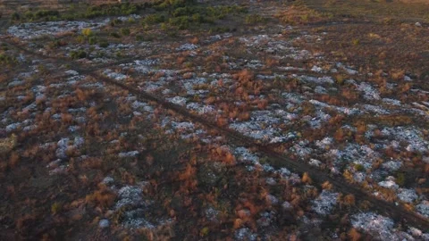 Aerial view full of waste garbage land close to a city. Bucharest, Romania Stock Footage 191542096