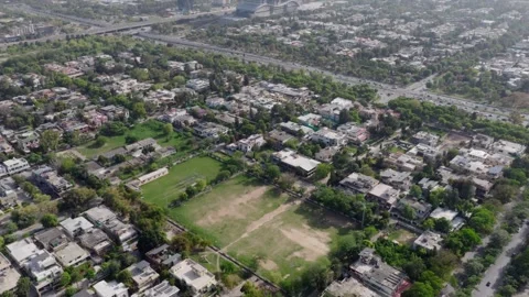 Aerial view of G-8 Markaz residential area in Islamabad, Pakistan, showcasing 스톡 동영상 314458020
